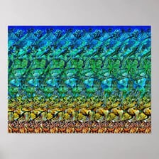 A stereogram containing a hidden three-dimensional image