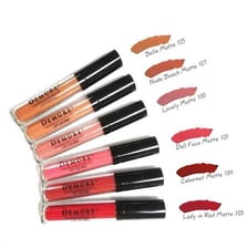 A matte-finish lipstick shown with a color swatch.