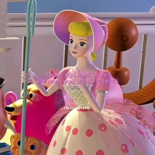 Annie Potts voicing or portraying Bo Peep from Toy Story