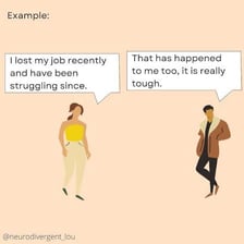 People talking together about a shared experience.