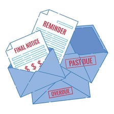 An unpaid bill representing money that is owing