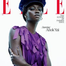 A cover of ELLE fashion magazine.