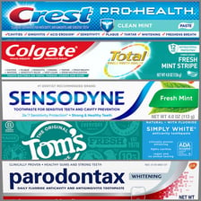 Toothpaste packaging displaying the American Dental Association seal