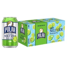 Colorful cans of Polar seltzer water