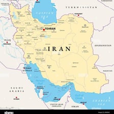 Map showing the modern country of Iran