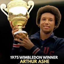 A former champion with a trophy from an earlier time.