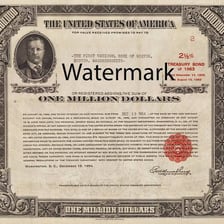 U.S. Treasury bond documents representing government investments.