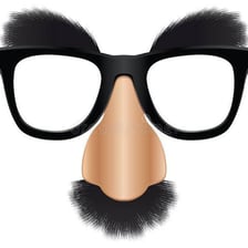 An illustration depicting a deceptive trick involving a disguise