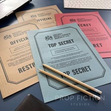A person examining documents as part of an intelligence operation.