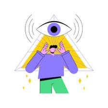An illustration representing extrasensory perception.