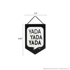 Speech-bubble illustration showing the repeated phrase “yadda yadda”