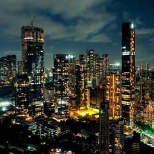 Mumbai’s urban skyline in the Indian state of Maharashtra