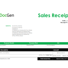 An invoice showing a final total amount