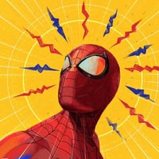 Spider-Man reacting to an impending danger.