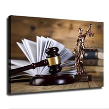 Elaborately embroidered fabric shown with a courtroom gavel to suggest the clue’s two ideas.