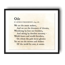 A manuscript page containing a formal ode.