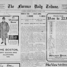 An advertisement that appeared in a printed newspaper
