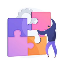 A person considering a difficult puzzle or problem.
