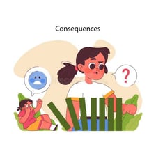 Person standing calmly while confronting the consequences of a decision