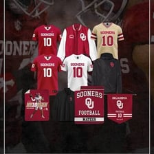 A University of Oklahoma Sooners athlete in uniform