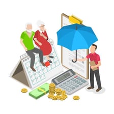 A financial planning illustration representing an individual retirement account.