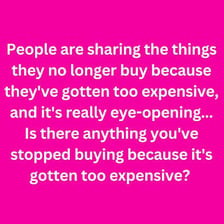 A person declining an expensive item in a shopping setting.