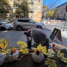 A person taking an object without permission.
