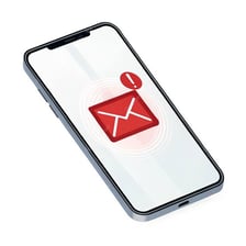 A smartphone displaying a notification alert