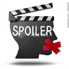 A visual warning indicating that a movie spoiler may be revealed.