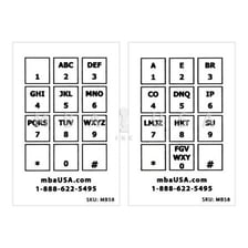 A telephone keypad beside a written phone extension.