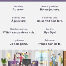 Two people waving goodbye