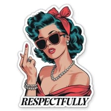 A person making a sarcastic gesture in response to rude behavior.