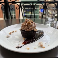 A sweet dessert served as the final course of a meal.