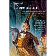 An open history textbook showing a section about a historical scandal.
