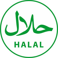 A halal certification sign displayed at a food establishment