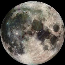 A lunar mare appearing as a dark basaltic plain on the Moon.