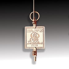 The key-shaped emblem of Phi Beta Kappa