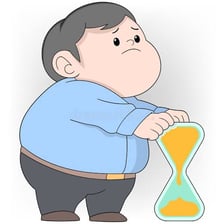 A person waiting eagerly to begin an activity.