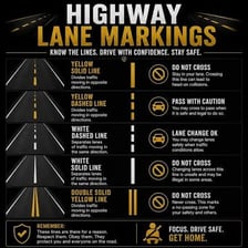 A car traveling within its marked lane on a roadway.