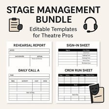 A stage manager giving a cue during a theater production.