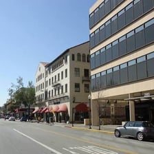 A view of downtown Palo Alto, California.