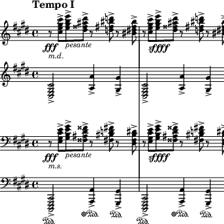 A musical score showing the dynamic marking ppp.