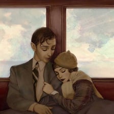 A romantic illustration of someone becoming infatuated.