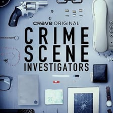 Forensic investigators examining a crime scene