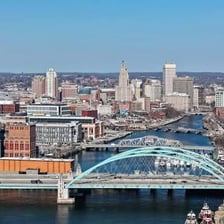 A view of the Providence, Rhode Island, skyline.