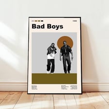 A poster for the 1995 film Bad Boys featuring Will Smith and Martin Lawrence