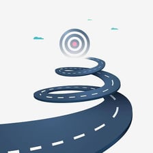 An illustration showing a target alongside a roadmap and checklist