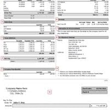 A payroll statement with year-to-date earnings information.