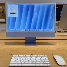 An Apple iMac all-in-one desktop computer
