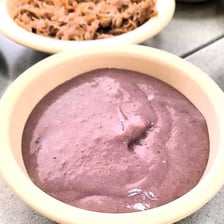 A bowl of Hawaiian poi, a smooth paste made from taro root